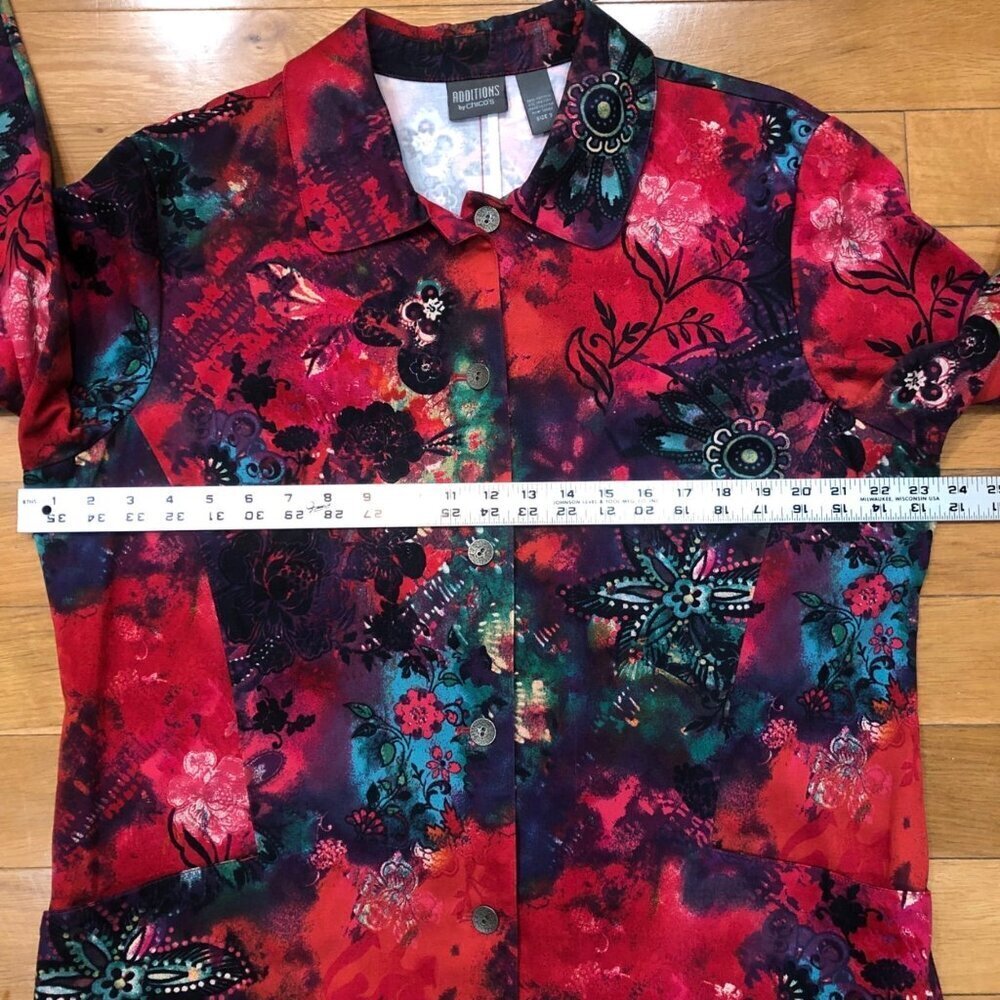 Additions by Chico's Long Sleeve Vibrant Multicolor Blazer Jacket Size 3 (US XL) - Picture 8 of 11